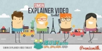 创意卡通解说员展示生活视频动画AE模板 Videohive Simon Explainer Video Toolkit