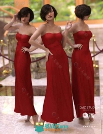 女性优雅华丽端庄的连衣裙和姿势3D模型合辑