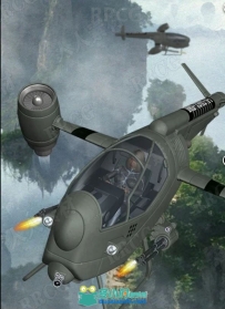 科幻战斗无旋翼直升机3D模型合集