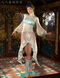 美丽的中国古代女性服装3D模型合辑