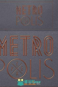 摩登都市风格文字特效PSD模板Metropolis-Text-Effect