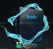 烟雾环绕产品包装元素PSD模板