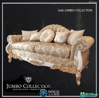 意式轻奢Jumbo Collection品牌欧式古典ARKÈ沙发室内家具3D模
