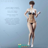 性感高挑完美的女性3D模型合辑