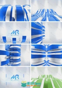 波浪丝带Logo演绎动画AE模板 Videohive Wavy Ribbons Logo Reveal 10471122