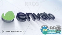 干净简洁立体企业标志LOGO动画演绎AE模板