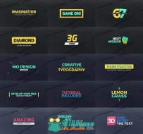 企业卡通3D文字标题AE模板Videohive Text Animator 03: 3D Corporate Titles 1754...