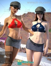 女性时尚超性感的夏季服装3D模型合辑