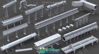 15组高质量工业管道3D模型合