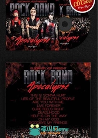 摇滚风格CD封面展示PSD模板Rock_Band_CD_Cover_D001