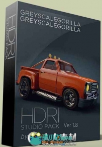 《C4D中HDRI渲染贴图合辑V1.8版》GreyscaleGorilla HDRI Studio Pack Ver1.8 For C...