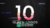 未来科幻信号损坏标志显示LOGO演绎AE模板 Videohive Glitch Logo Pack 19801525