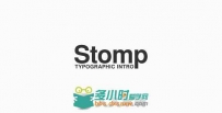 创意有趣动感节奏幻灯片标题展示AE模板 Videohive Stomp - Typographic Intro 192...