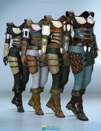 高地游骑兵装备女性服装3D模型合集