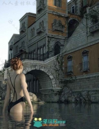 意大利文艺复兴时期的走廊3D模型合辑