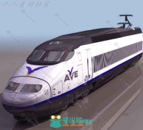 现实超精细高铁火车头3D模型