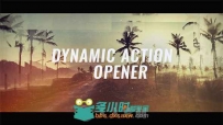 动态缩放摄影效果幻灯片相册动画AE模板 Videohive Dynamic Action Opener 20025620