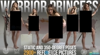 2900张勇敢女性手持武器艺术姿势造型高清参考图合集