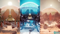 神秘外星沙漠神庙环境场景Unreal游戏素材