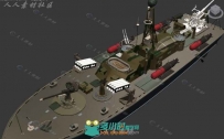 强大的海军军事巡逻舰3D模型