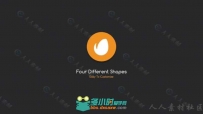 4组简单图形变化Logo演绎动画AE模板 Videohive Shapes Logo Reveal 12852128