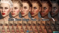 13组不同肤色女性人物角色Reallusion模型合集