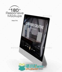 180度苹果IMAC展示PSD模板180-responsive-3d-mockup-imac-pro