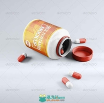 胶囊药品罐装展示PSD模板pills-bootle-mock-up-7790288