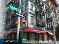 现实纽约市街区7城市环境3D模型Unity游戏素材资源