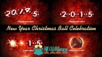 新年庆祝圣诞球动画AE模板 Videohive New Year Christmas Ball Celebration 9282408