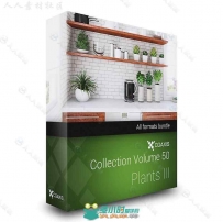 室内盆栽植物设计3D模型合辑 CGAXIS VOL 50 3D PLANTS III