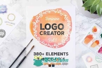 380款创意LOGO标识PSD模板LogoCreator-380-Elements-Mock-Ups