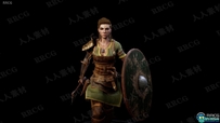 战斧盾牌女战士角色Unreal Engine游戏素材资源