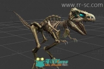超精细霸王龙的骨架3D模型