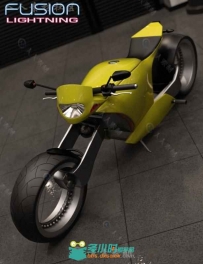 超酷未来科技闪电摩托车3D模型合辑