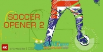 卡通人物足球展示宣传幻灯片视频包装AE模板 Videohive Soccer Opener 2 16401234