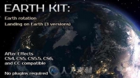 震撼三维地球旋转推进登陆点幻灯片展示AE模板 Videohive Earth Kit 7046593