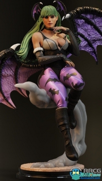 莫莉卡·安斯兰特坐姿造型《恶魔战士》游戏角色雕塑3D打...