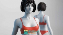 精致的女性身体3D模型Female Basemesh 02 - Cubebrush