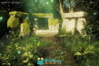 魔幻森林树木灌木丛植物地面整体环境UE4游戏素材资源