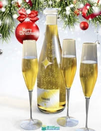 圣诞节主题庆祝香槟酒瓶酒杯3D模型合集
