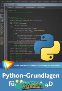 《C4D编程Python基础教程》video2brain Python basics for CINEMA 4D German