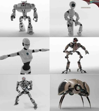 【机器人3d模型】6组高精写实机器人3D模型文件