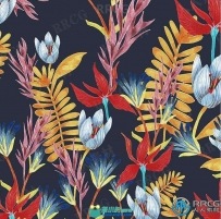 色彩缤纷绚丽植物花卉曲面图案原画插画集