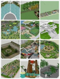 （求加精）sketchup模型 ——80个公园46个广场合计10个G
