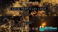 黄金粒子渐渐吸附流动LOGO动画演绎AE模板
