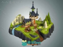 卡通城堡幻想环境模型Unity3D素材资源