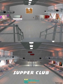 豪华精典晚餐俱乐部室内设计3D模型合集