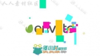 简约干净的图形拼接标志显示LOGO演绎AE模板 Videohive Clean Digital Logo 19529789