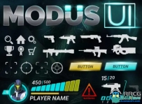 现代科幻多人FPS动作游戏UI界面Unity游戏素材